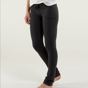 Lululemon Skinny Will Pant Size 6 31” Heathered Black Stripes Dark Grey